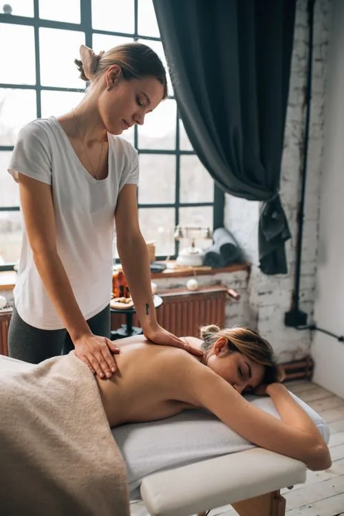Professional relaxation massage in a calm spa environment
